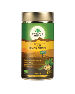 Tulsi Lemon Ginger Loose Leaf Tea By Organic India | Herbalista