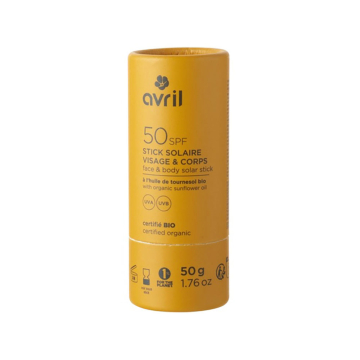 Avril BIO, Sun Stick SPF50/ Αντηλιακό Στικ SPF50, 50γρ