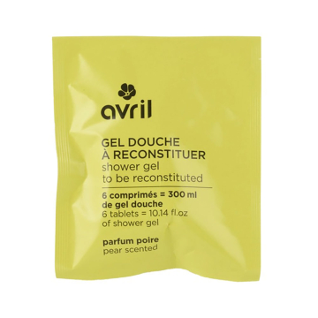 Avril, Reconstitutable Shower Gel Pear-Scented/ Διαλυόμενες Ταμπλέτες Αφρόλουτρου με Άρωμα Αχλάδι, 6 Ταμπλέτες