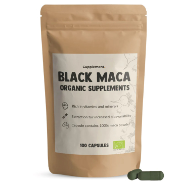 Cupplement, BIO Black Maca/ Βιολογικό Μαύρο Μάκα, 100 Κάψουλες