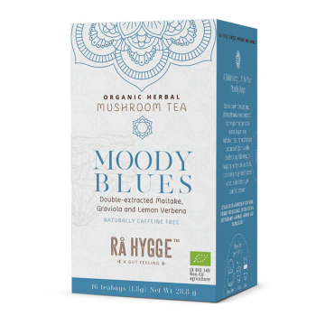 RA Hygge, BIO Moody Blues, Herbal Tea with Maitake/ Βιολογικό Moody Blues, Τσάι Βοτάνων με Maitake, 16 Σακουλάκια