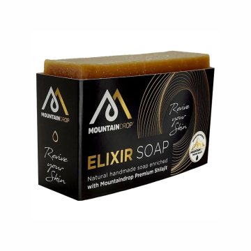 MountainDrop, Elixir Soap Enriched with Premium Shilajit, 100g / Ελιξίριο Σαπούνι Εμπλουτισμένο με Shilajit, 100γρ