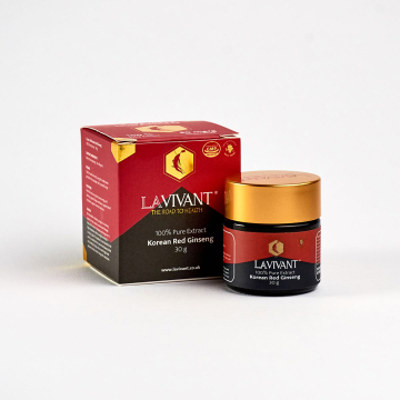 Lavivant, Korean Red Ginseng, Κορεατικό Κόκκινο Τζίνσενγκ, 100% Πάστα Καθαρού Εκχυλίσματος, 80mg/γρ, 30γρ ΚΟΚΚΙΝΟ