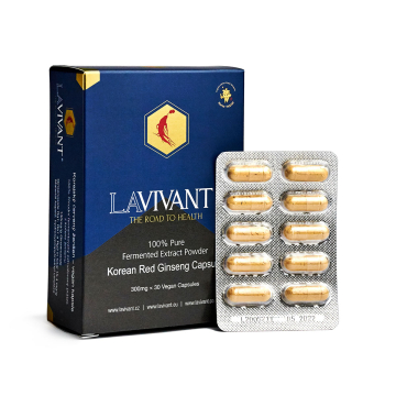 Lavivant, Korean Fermented Red Ginseng Extract, Κορεάτικο Εκχύλισμα Ζυμωμένου Κόκκινου Τζίνσενγκ, 30 Χορτοφαγικές Κάψουλες, 130mg/γρ