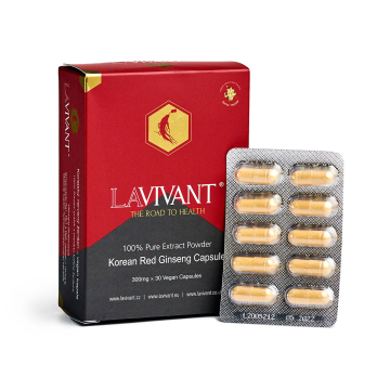 Lavivant, Korean Red Ginseng Extract / Κορεατικό Εκχύλισμα Κόκκινου Τζίνσενγκ, 30 Βίγκαν Κάψουλες, 100mg/γρ