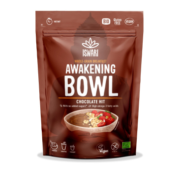 Iswari, BIO Awakening Bowl, Chocolate Hit, Gluten Free, 360g / Στιγμιαίο πρωϊνό με Σοκολάτα, Φαγόπυρο & Σπόρους, 360γρ.