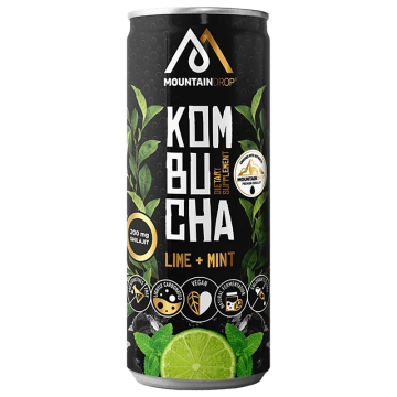 MountainDrop, Kombucha Lime & Mint Blend with Shilajit, 330ml / Ρόφημα με Μείγμα Κομπούχα Λάιμ & Μέντα με Shilajit, 330μλ