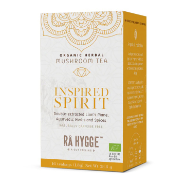RA Hygge, BIO Inspired Spirit, Herbal Tea with Lion's Mane/ Βιολογικό Τσάι Βοτάνων με Lion's Mane, 16 Σακουλάκια