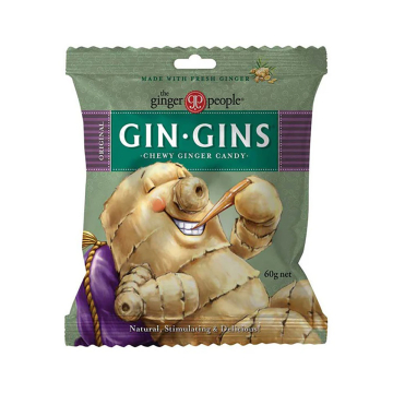 The Ginger People, Gin Gins Original Ginger Chews/ Αυθεντικές Μασώμενες Λιχουδιές με Τζίντζερ, 60γρ