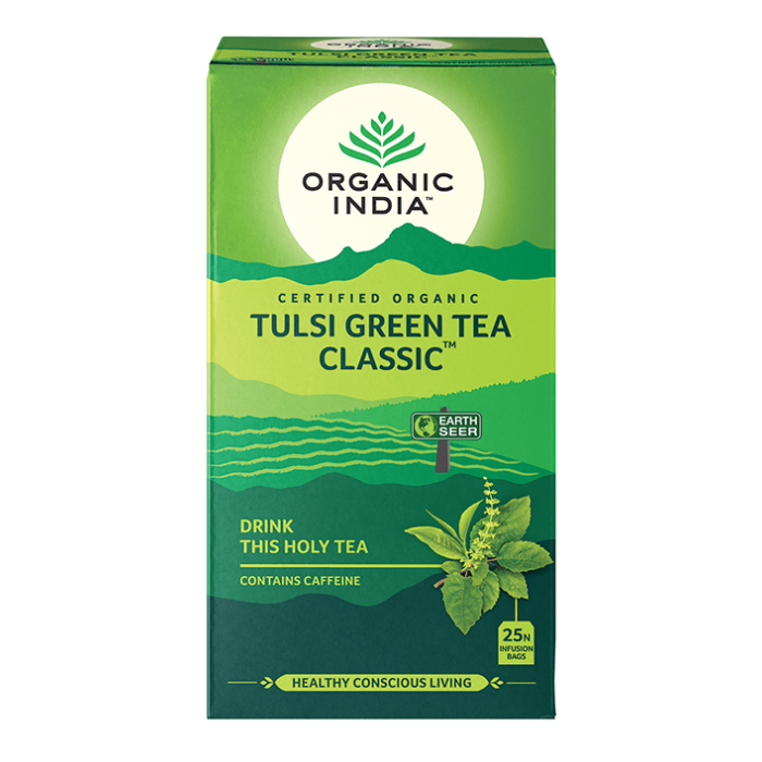 Organic India, Tulsi Green Tea Classic, 25 Infusion Bags